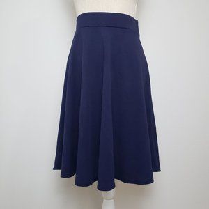 navy blue midi skirt